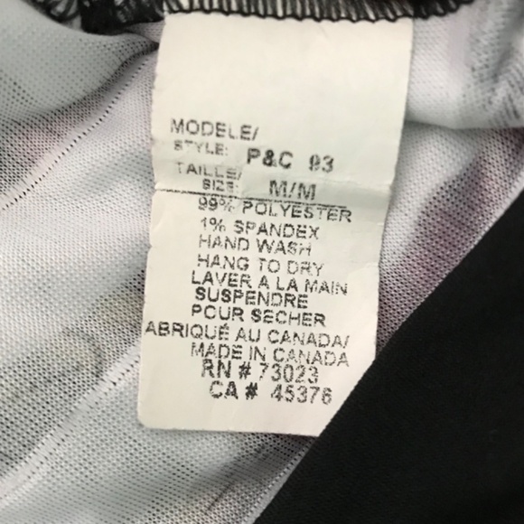 Y2K Suzy Shier Floral Sleeveless High Neck Blouse Top M Black White - Picture 10 of 10